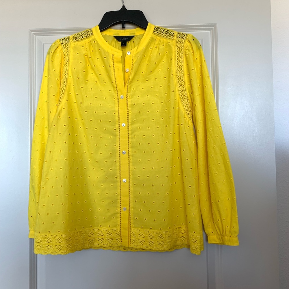 Eyelet Button-Up Shirt - image 1